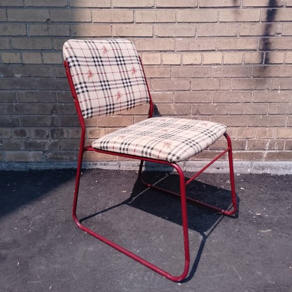 Vintage 8600 Burberry Upholstered Stack Chair – One of a Kind - Picture 1 of 15